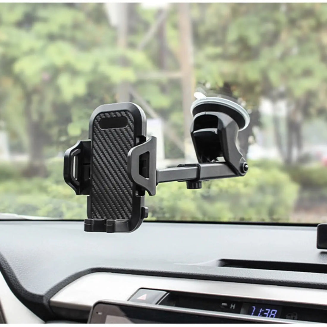 Versatile Car Phone Holder for Dashboard & Windshield
